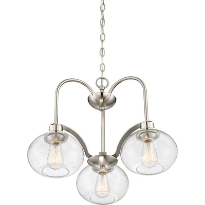 Quoizel Trilogy Dinette Chandelier, 3 Light, Brushed Nickel