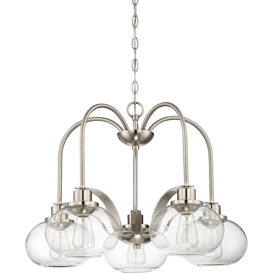 Quoizel Trilogy Dinette Chandelier, 5 Light, Brushed Nickel