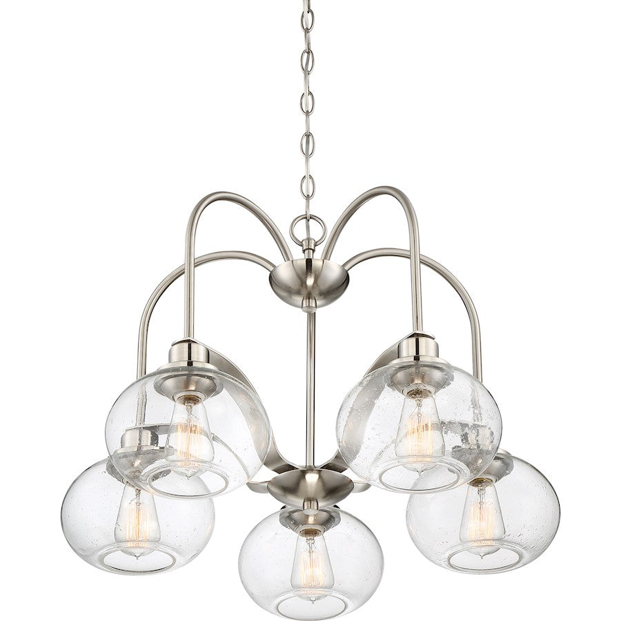 Quoizel Trilogy Dinette Chandelier, 5 Light, Brushed Nickel