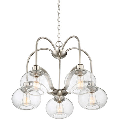 Quoizel Trilogy Dinette Chandelier, 5 Light, Brushed Nickel