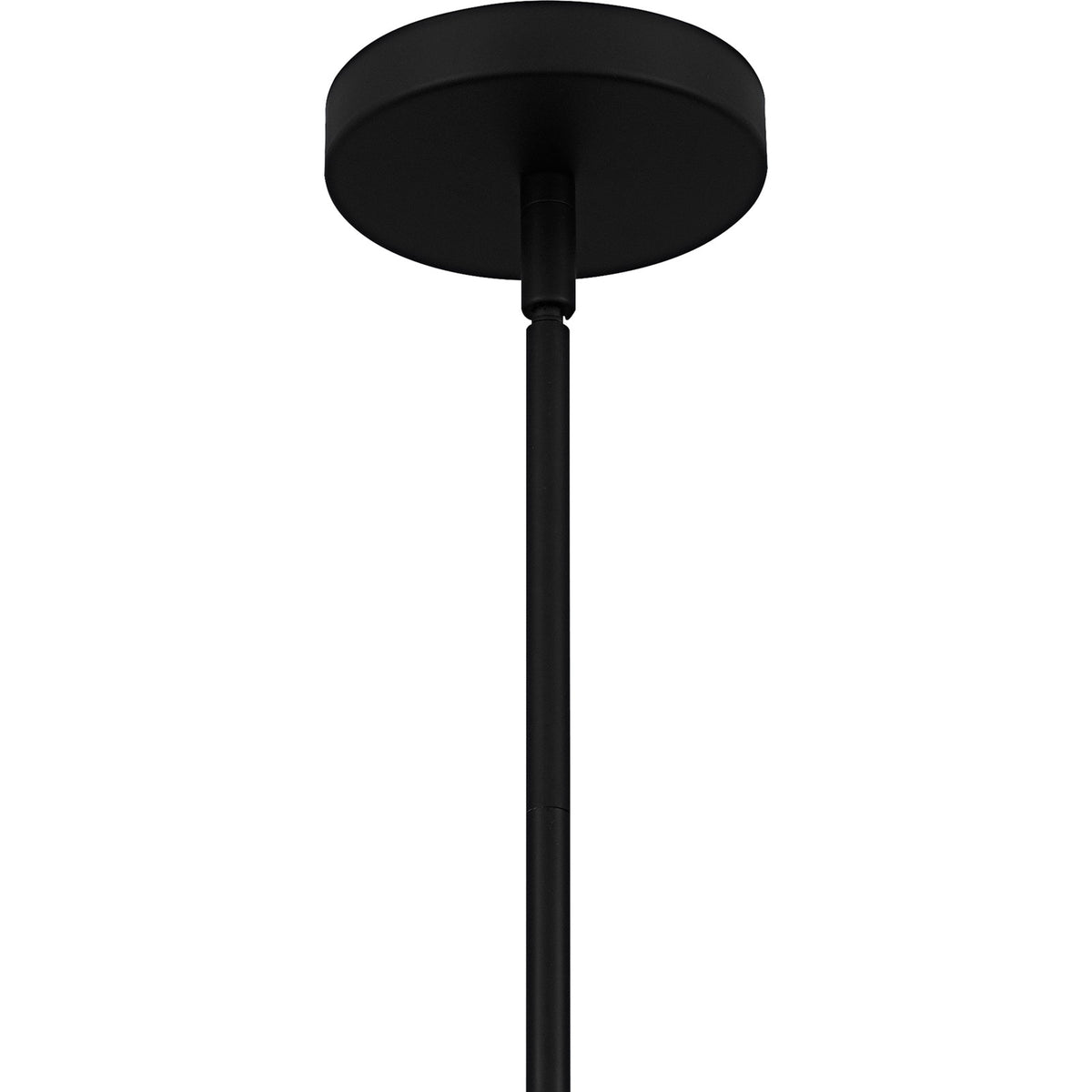 Quoizel Terrarock 23in 5-Light Pendant | Glam Matte Black and Clear Ribbed Glass | Dining Room & Foyer | 23 x 23 x 8.75 in | Model TRK2823MBK
