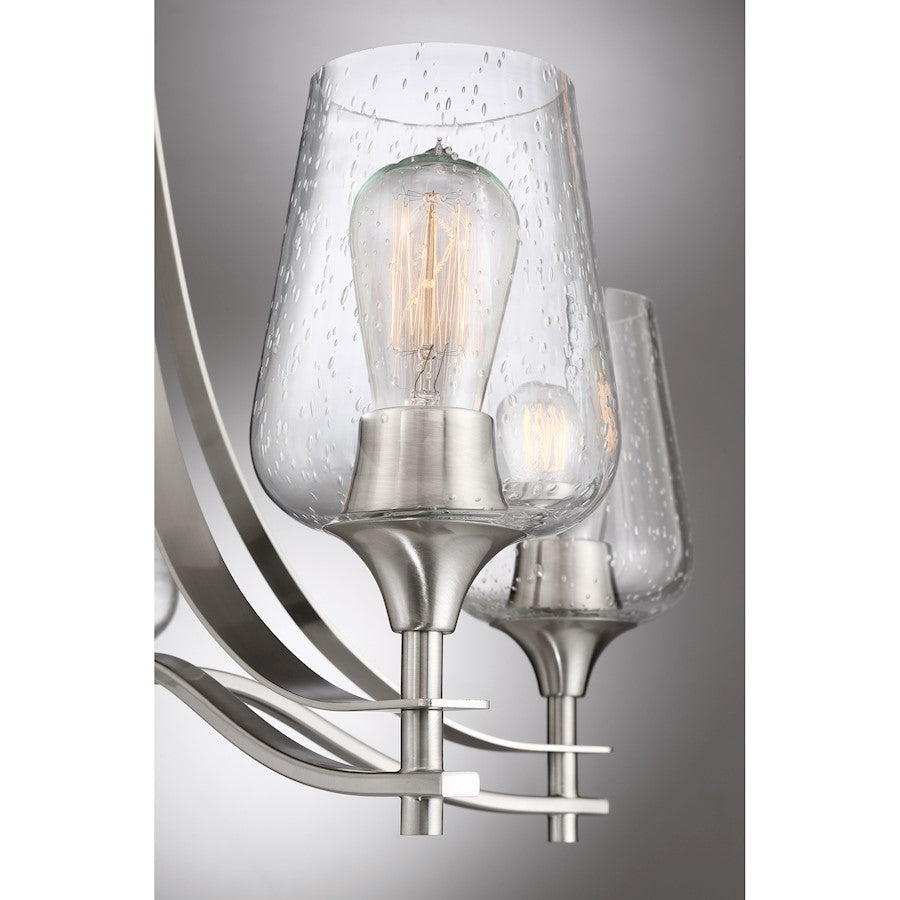 Quoizel 5 Light Towne Chandelier, Brushed Nickel