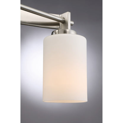 Quoizel Lighting Taylor 3 Light Bathroom Vanity Light, Brushed Nickel