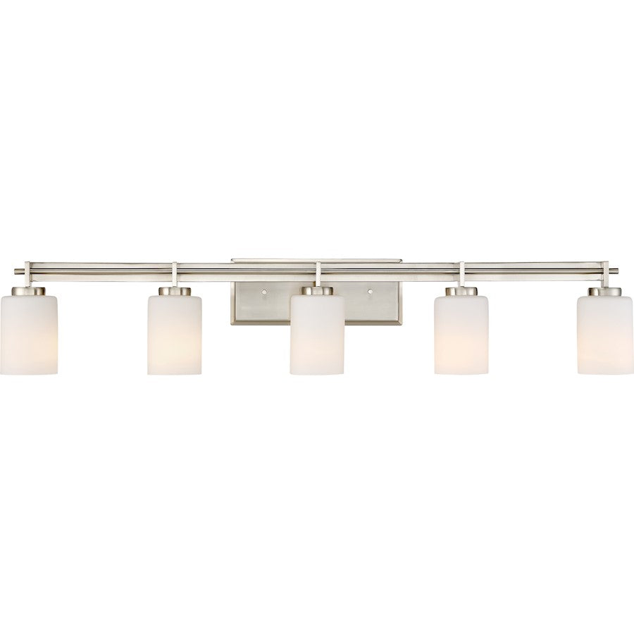 Quoizel Taylor Bath Light, 5 Light, Brushed Nickel