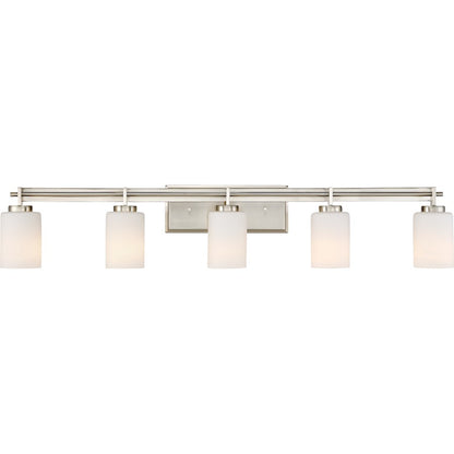Quoizel Taylor Bath Light, 5 Light, Brushed Nickel
