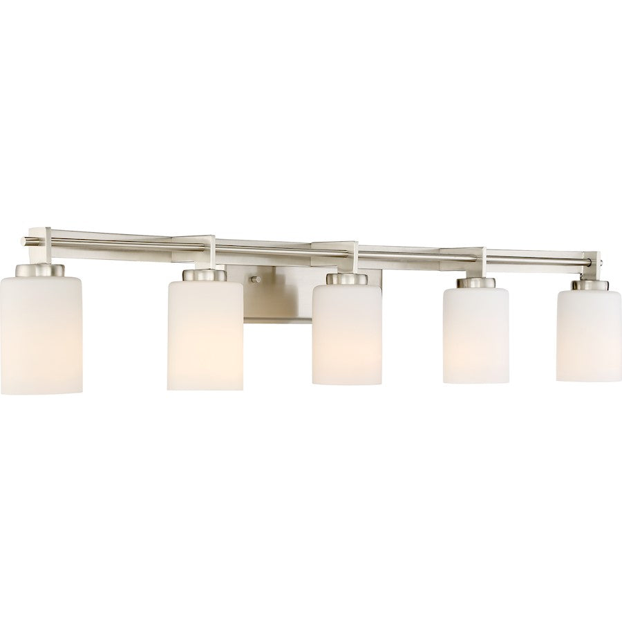 Quoizel Taylor Bath Light, 5 Light, Brushed Nickel