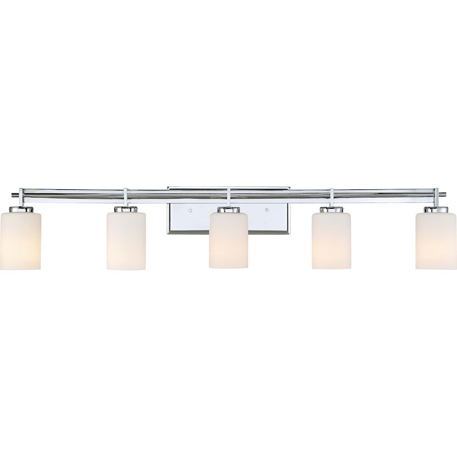 Quoizel Taylor Bath Light, 5 Light, Polished Chrome