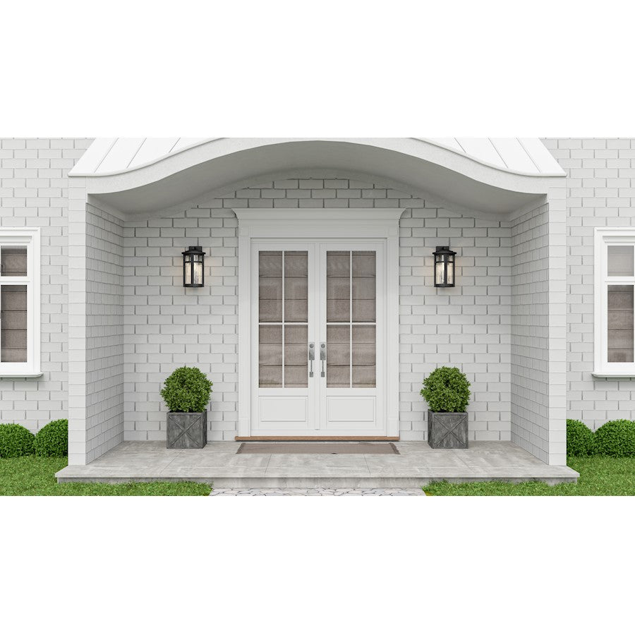 Quoizel Uma 1 Light 14" Outdoor Wall Mount, Matte Black