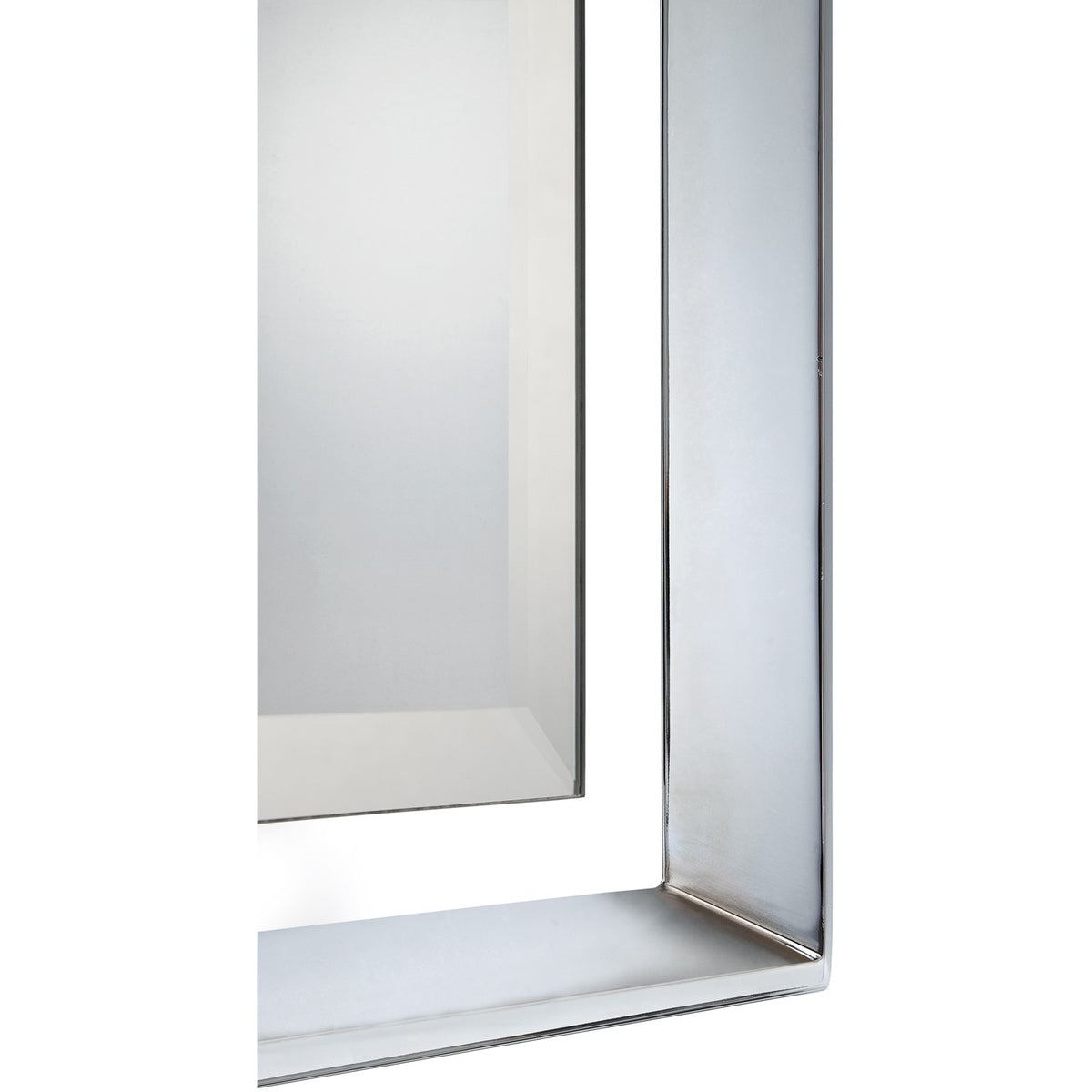 Quoizel Ritz 26 x 34in Rectangular Wall Mirror | Polished Chrome Steel Frame, Beveled Glass | Entryway & Bathroom Vanity | Model UPRZ53426C