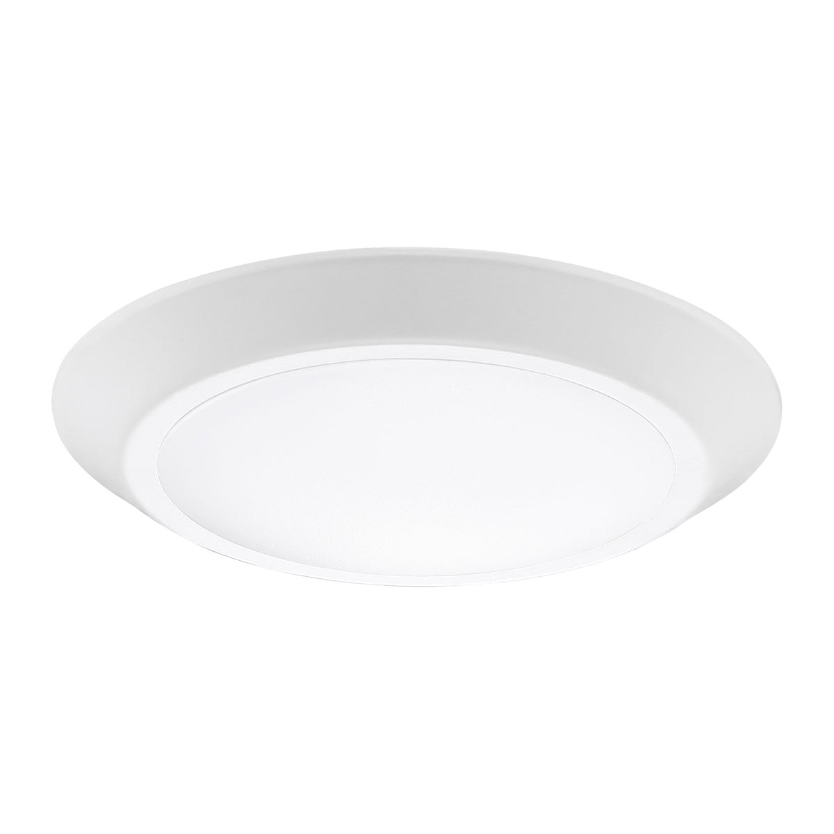 Quoizel Verge 8in 1-Light LED Flush Mount | Modern Matte White and White Acrylic | Hallway & Bathroom Ceiling Light | Model VRG1608W