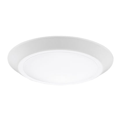Quoizel Verge 8in 1-Light LED Flush Mount | Modern Matte White and White Acrylic | Hallway & Bathroom Ceiling Light | Model VRG1608W