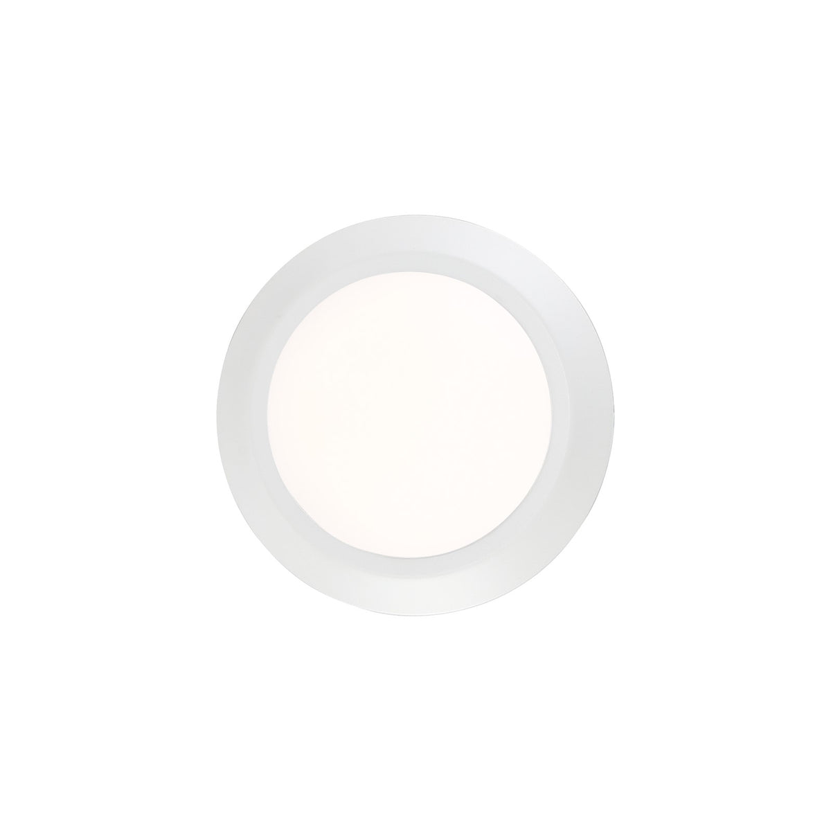 Quoizel Verge 8in 1-Light LED Flush Mount | Modern Matte White and White Acrylic | Hallway & Bathroom Ceiling Light | Model VRG1608W