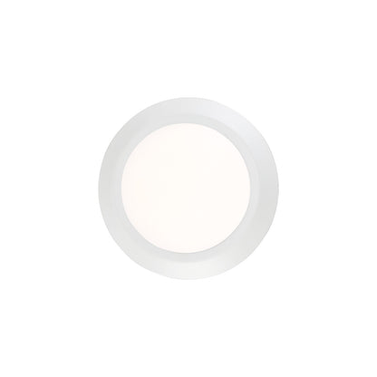 Quoizel Verge 8in 1-Light LED Flush Mount | Modern Matte White and White Acrylic | Hallway & Bathroom Ceiling Light | Model VRG1608W