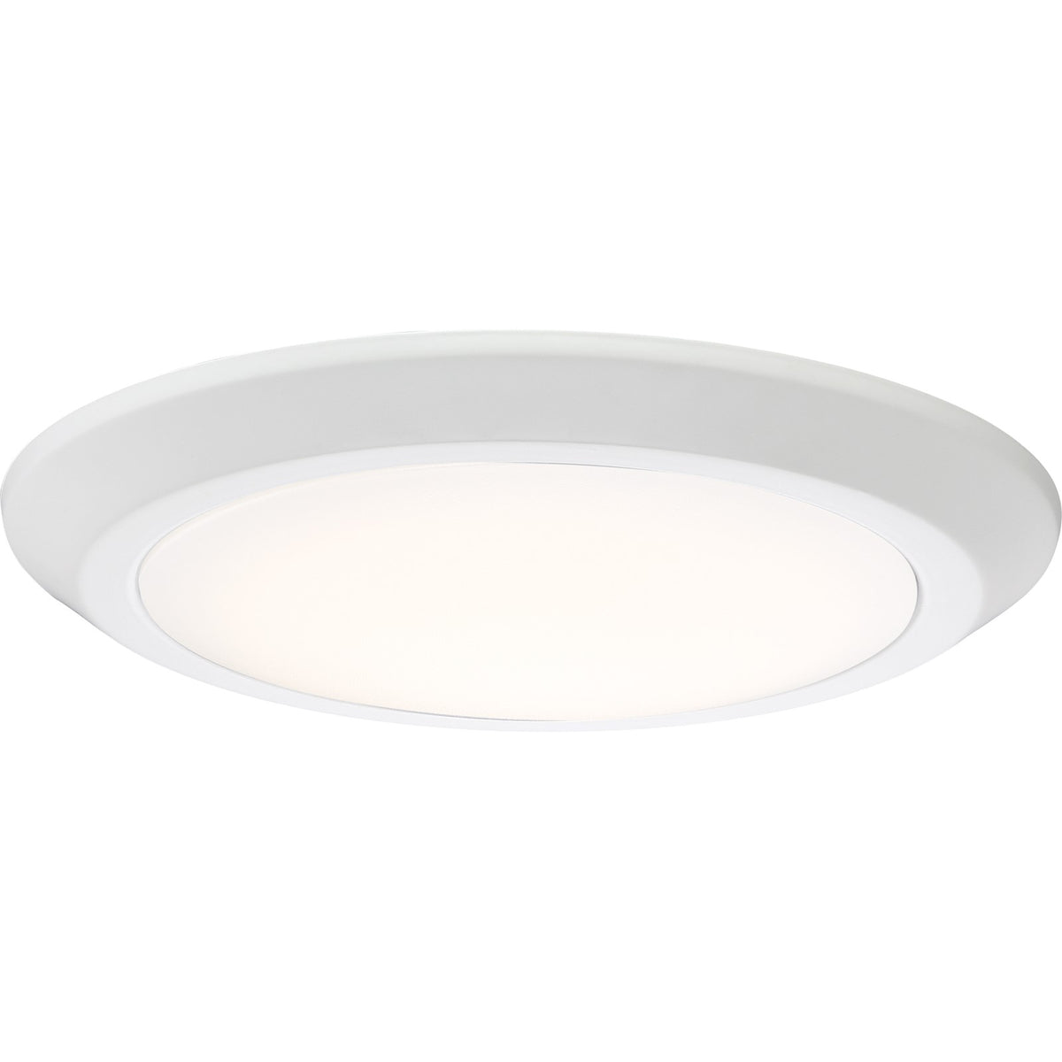 Quoizel Verge 12in LED Flush Mount | Modern Matte White Steel and White Acrylic | Hallway & Bedroom Ceiling Light | Model VRG1612W