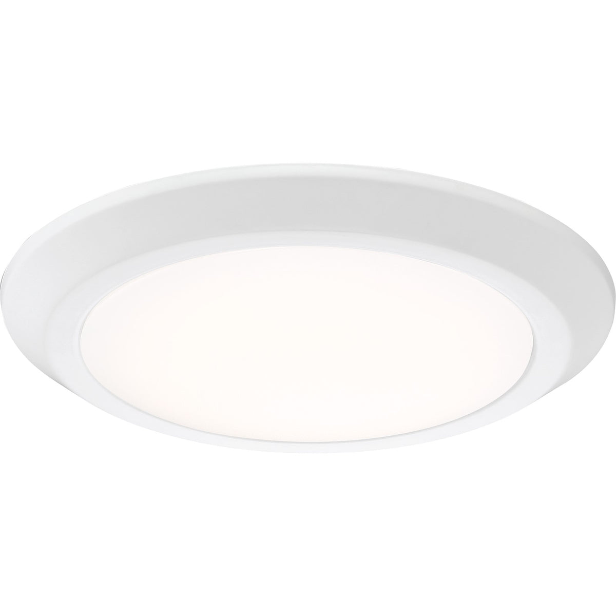 Quoizel Verge 12in LED Flush Mount | Modern Matte White Steel and White Acrylic | Hallway & Bedroom Ceiling Light | Model VRG1612W