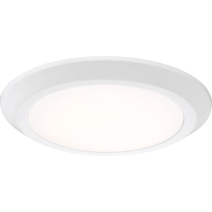 Quoizel Verge 12in LED Flush Mount | Modern Matte White Steel and White Acrylic | Hallway & Bedroom Ceiling Light | Model VRG1612W