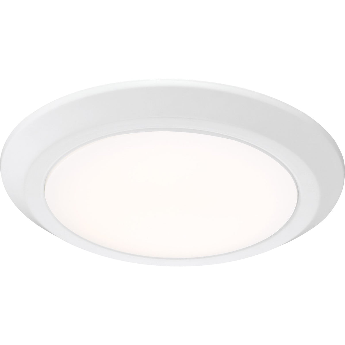 Quoizel Verge 12in LED Flush Mount | Modern Matte White Steel and White Acrylic | Hallway & Bedroom Ceiling Light | Model VRG1612W