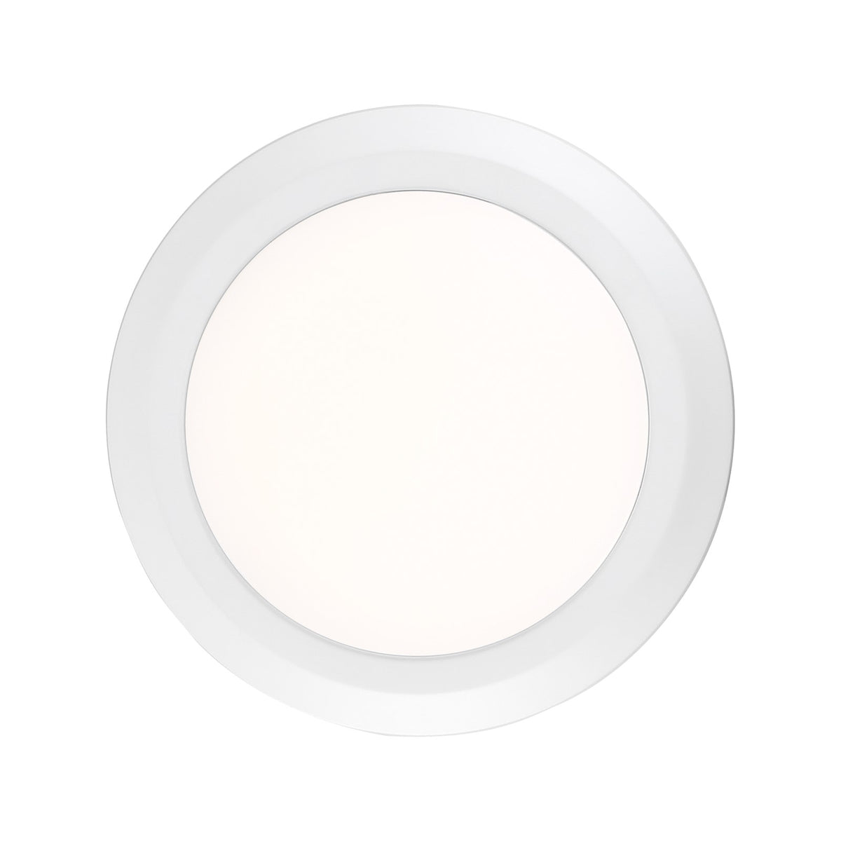 Quoizel Verge 12in LED Flush Mount | Modern Matte White Steel and White Acrylic | Hallway & Bedroom Ceiling Light | Model VRG1612W