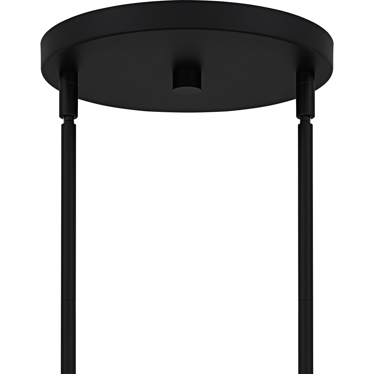 Quoizel Viscount 28in 6-Light Chandelier | Transitional Matte Black and Clear Glass | Dining Room & Foyer | 28 x 28 x 14.25 in | Model VSC5028MBK