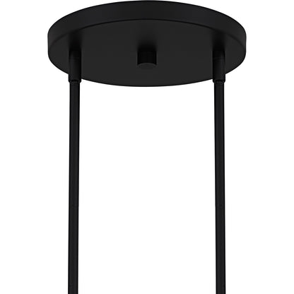 Quoizel Viscount 36in 9-Light Chandelier | Transitional Matte Black and Clear Glass | Dining Room & Foyer | 36 x 36 x 23.75 in | Model VSC5036MBK