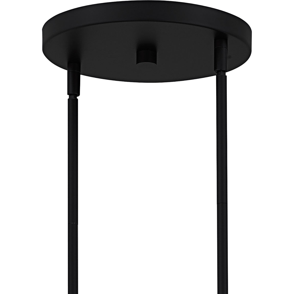 Quoizel Viscount 48in 18-Light Chandelier | Transitional Matte Black and Clear Glass | Dining Room & Foyer | 48 x 48 x 34.75 in | Model VSC5048MBK