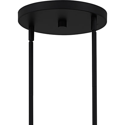 Quoizel Viscount 48in 18-Light Chandelier | Transitional Matte Black and Clear Glass | Dining Room & Foyer | 48 x 48 x 34.75 in | Model VSC5048MBK