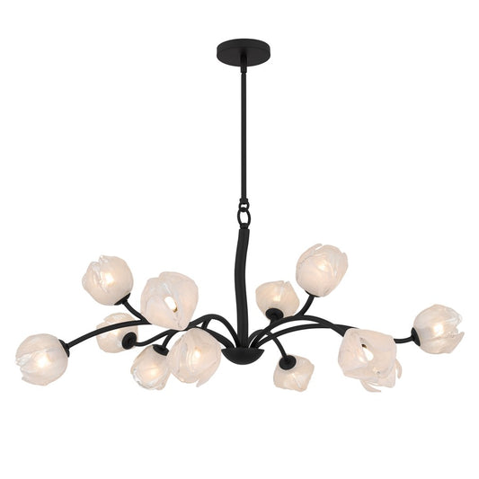Quoizel Walker 12-Lt Matte Black Chandelier, Matte Black - WALK5040MBK
