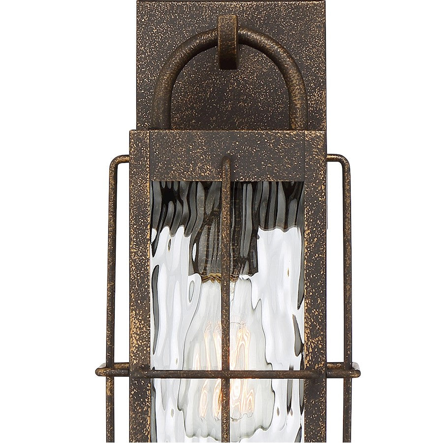 Quoizel Ward 1 Light Outdoor Lantern, Gilded Bronze