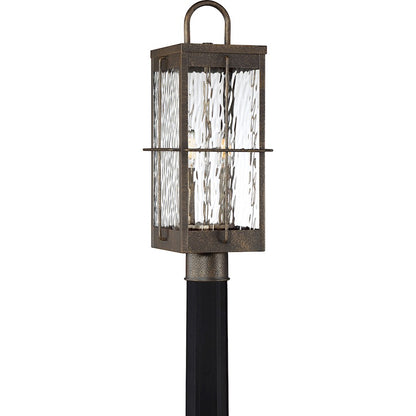Quoizel Ward 2 Light Square Outdoor Lantern, Gilded Bronze