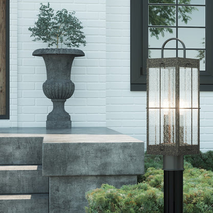 Quoizel Ward 2 Light Square Outdoor Lantern, Gilded Bronze