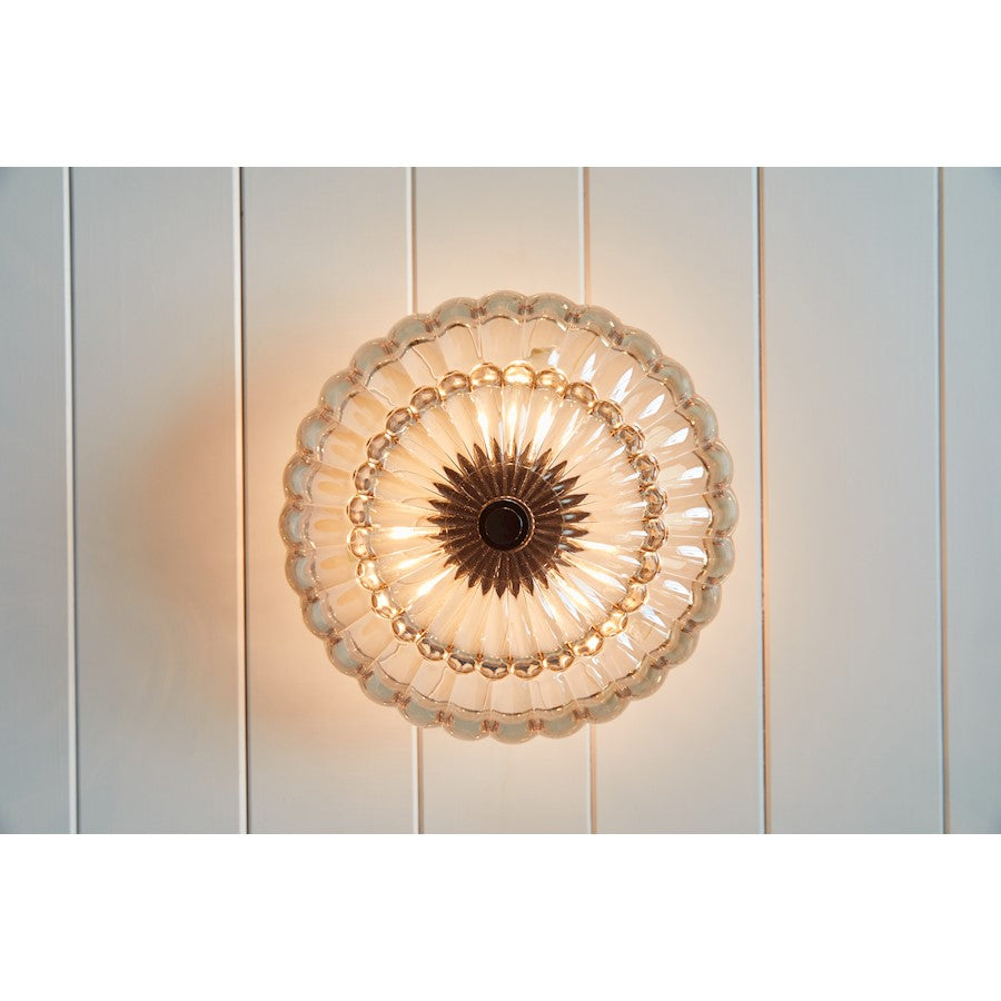 Quoizel Whitecap 3 Light Semi-Flush Mount, Mottled Cocoa