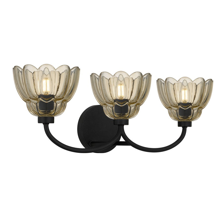 Quoizel Whitecap 3-Lt Mottled Cocoa Vanity Light, Mottled Cocoa - WHP8623MC
