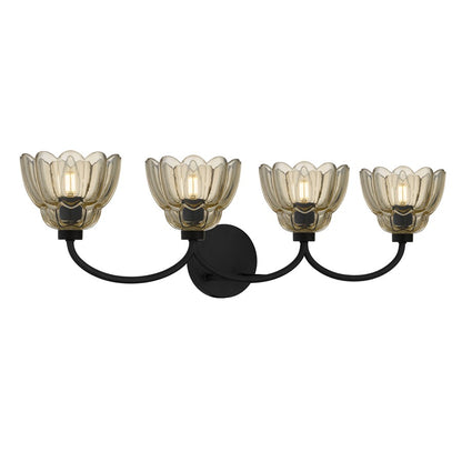 Quoizel Whitecap 4-Lt Mottled Cocoa Vanity Light, Mottled Cocoa - WHP8631MC