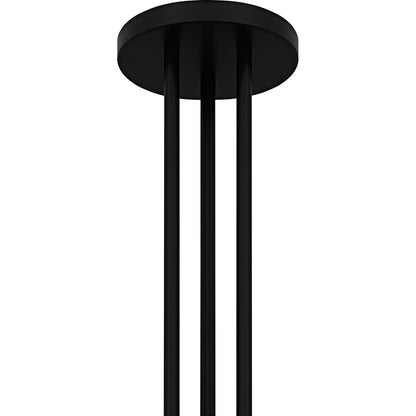 Quoizel Winsland 30in 12-Light Chandelier | Matte Black Steel with Gold Accents | Dining Room & Living Room | 30 x 30 x 9.75 in | Model WID5030MBK
