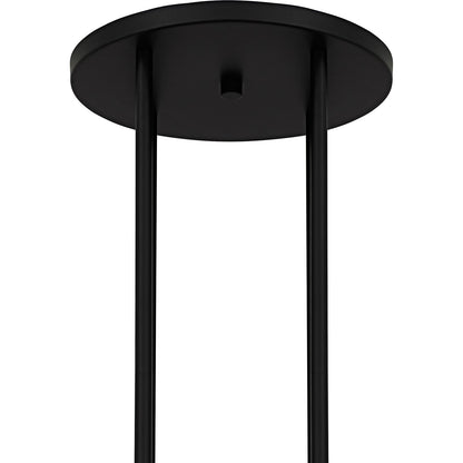 Quoizel Winsland 50in 16-Light Chandelier | Modern Matte Black and Gold Steel | Dining Room & Living Room | 50 x 50 x 9.75 in | Model WID5050MBK