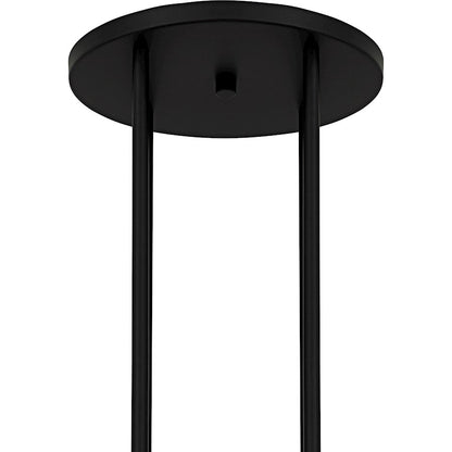 Quoizel Winsland 50in 16-Light Chandelier | Modern Matte Black and Gold Steel | Dining Room & Living Room | 50 x 50 x 9.75 in | Model WID5050MBK