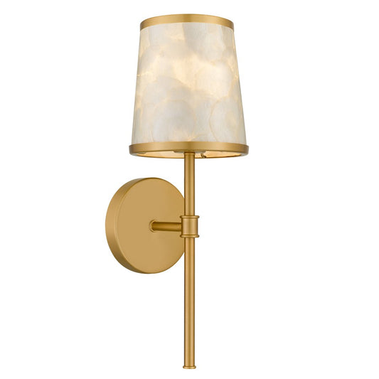 Quoizel Windley 1-Lt Brushed Gold Wall Sconce, Brushed Gold - WIND8706BRG