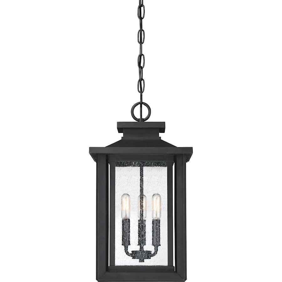 Quoizel Wakefield 3 Light Outdoor Hanging Lantern, Earth Black