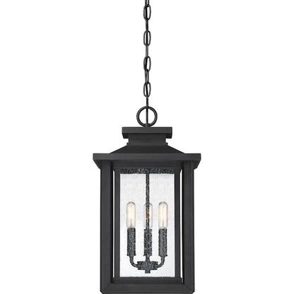 Quoizel Wakefield 3 Light Outdoor Hanging Lantern, Earth Black