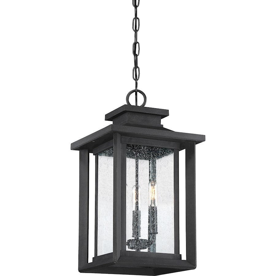 Quoizel Wakefield 3 Light Outdoor Hanging Lantern, Earth Black