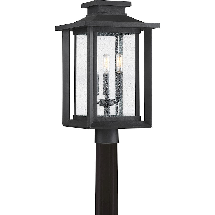 Quoizel Wakefield Outdoor Post Lantern, Earth Black