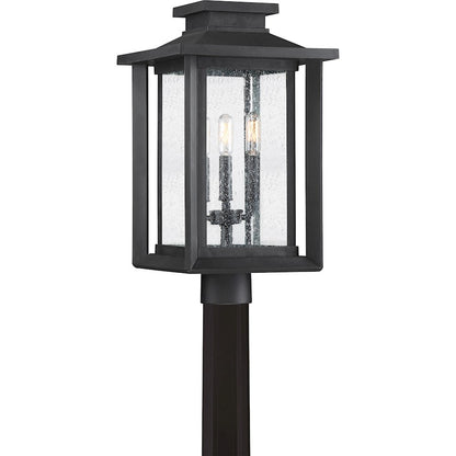 Quoizel Wakefield Outdoor Post Lantern, Earth Black
