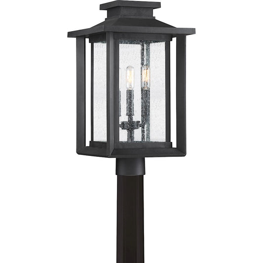 Quoizel Wakefield Outdoor Post Lantern, Earth Black