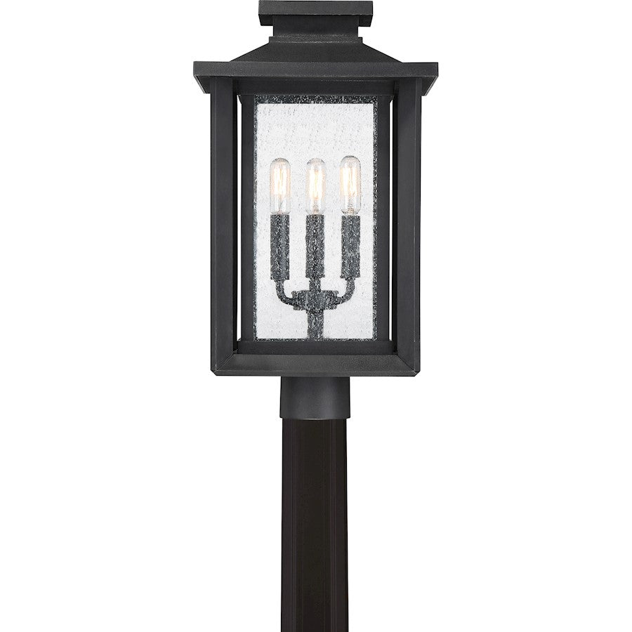 Quoizel Wakefield Outdoor Post Lantern, Earth Black