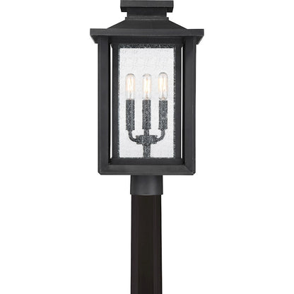 Quoizel Wakefield Outdoor Post Lantern, Earth Black