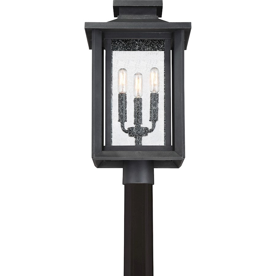 Quoizel Wakefield Outdoor Post Lantern, Earth Black
