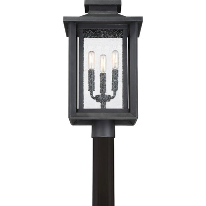 Quoizel Wakefield Outdoor Post Lantern, Earth Black