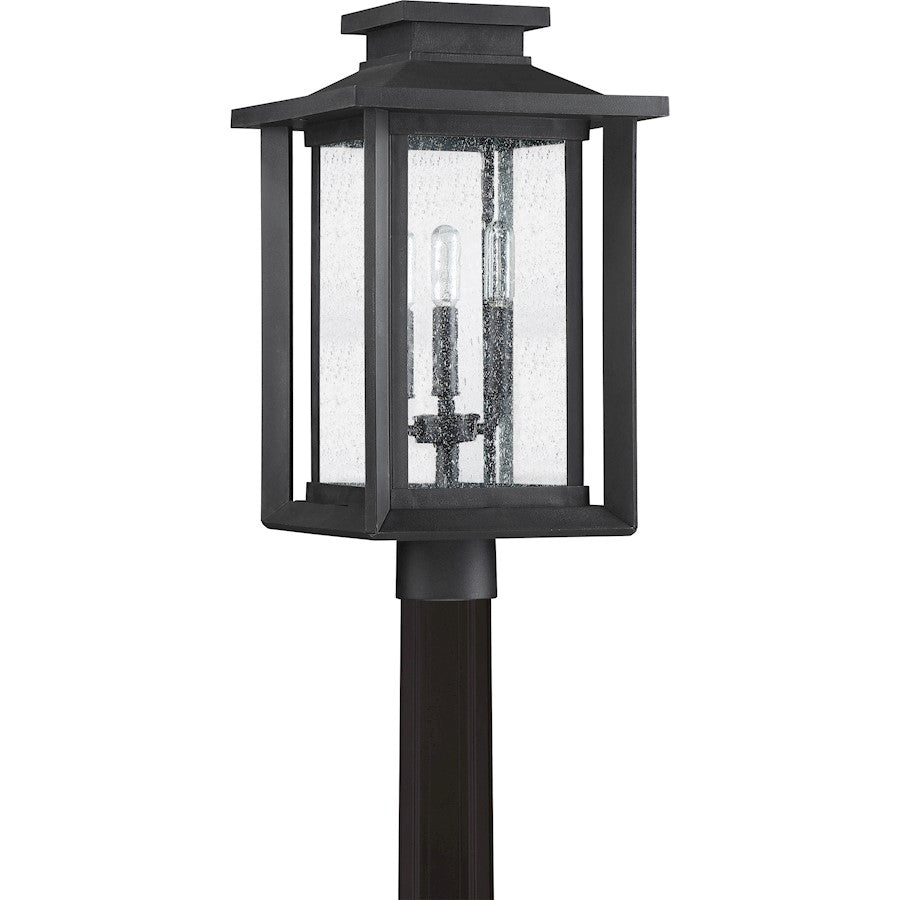 Quoizel Wakefield Outdoor Post Lantern, Earth Black