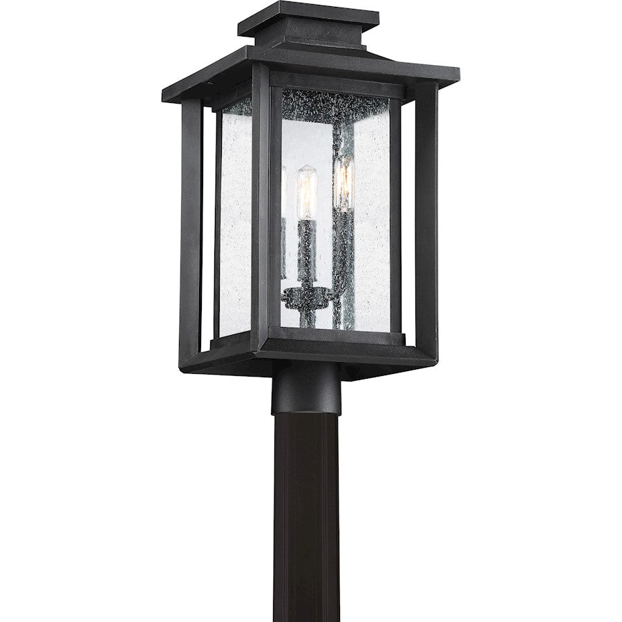 Quoizel Wakefield Outdoor Post Lantern, Earth Black