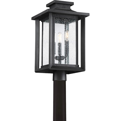 Quoizel Wakefield Outdoor Post Lantern, Earth Black